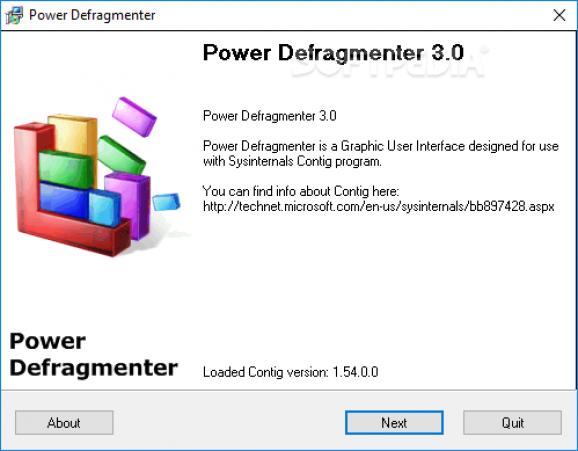 Portable Power Defragmenter screenshot