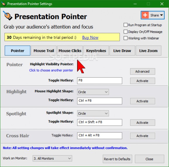 Portable Presentation Pointer screenshot