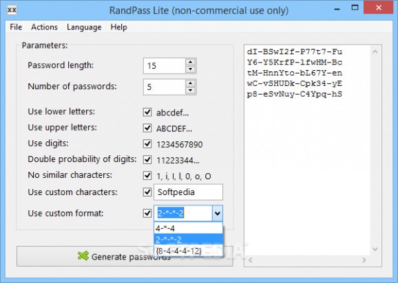 Portable RandPass Lite screenshot
