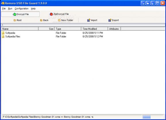 Portable Remora USB File Guard screenshot