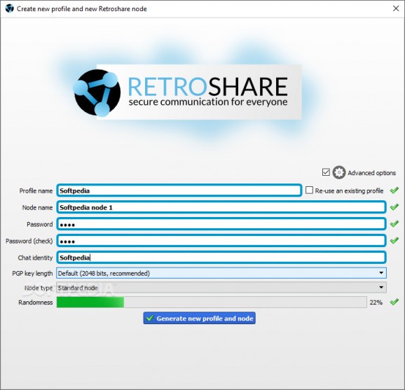 Portable RetroShare screenshot