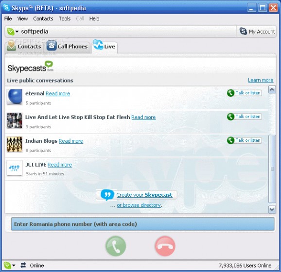 Portable Skype screenshot