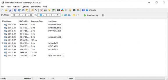 Portable SoftPerfect Network Scanner screenshot