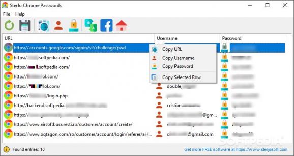 Portable SterJo Chrome Passwords screenshot
