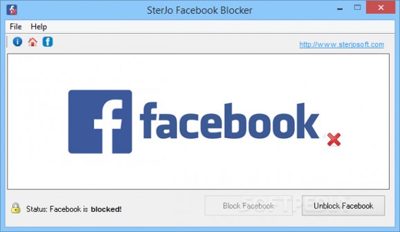 Portable SterJo Facebook Blocker screenshot