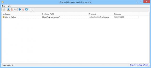 Portable SterJo Windows Vault Passwords screenshot