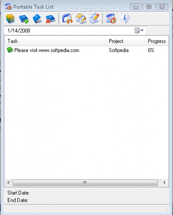 Portable Task List screenshot