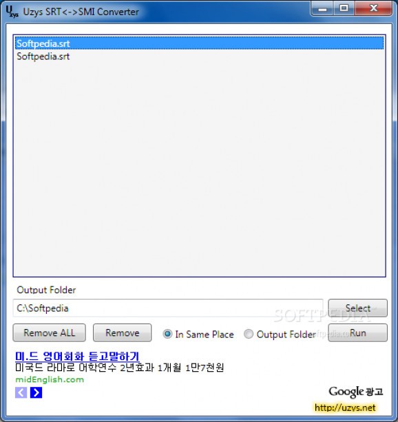 Portable Uzys SRT SMI Converter screenshot