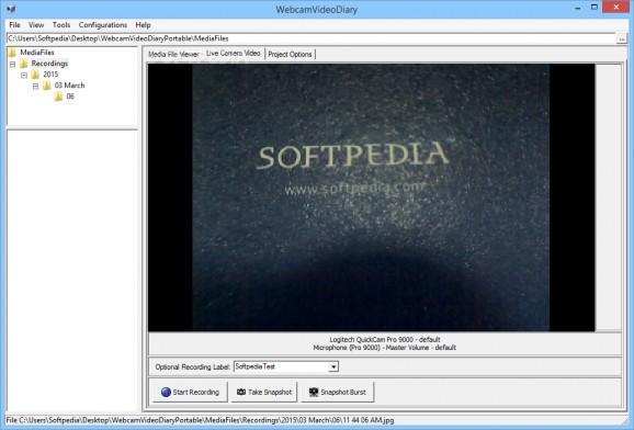 Portable WebcamVideoDiary screenshot