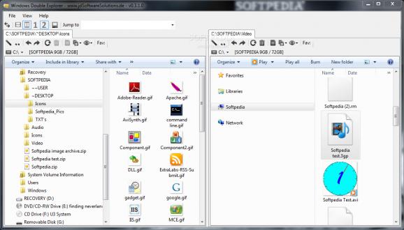 Portable Windows Double Explorer screenshot