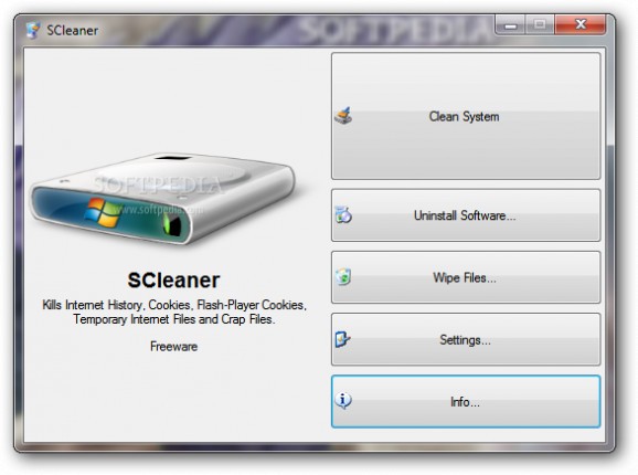 Portable SCleaner (formerly Portable Windows System Cleaner) screenshot