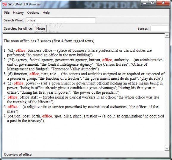 Portable WordNet Browser screenshot