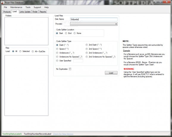 Poser Files Database screenshot