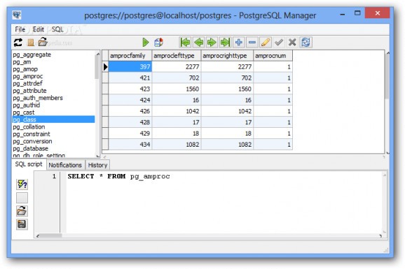 PostgreSQL Manager screenshot