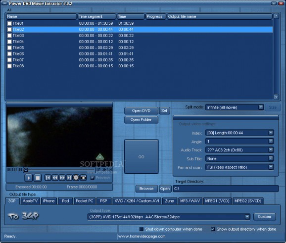 Power DVD Movie Extractor screenshot