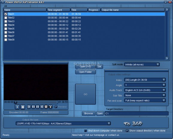 Power DVD to 3GP Extractor screenshot
