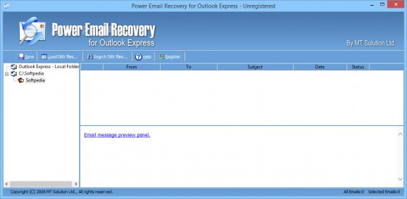 Power Email Recovery for Outlook Express screenshot