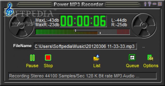 Power MP3 Recorder (MP3 Sound Recorder) screenshot