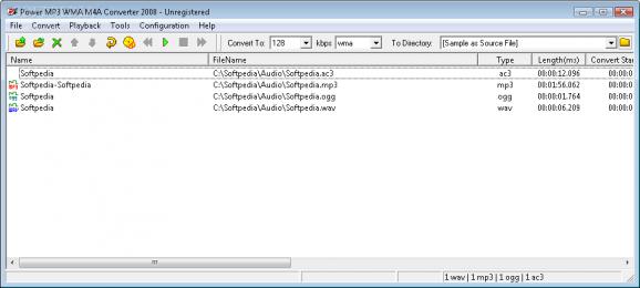 Power MP3 WMA M4A Converter 2008 screenshot