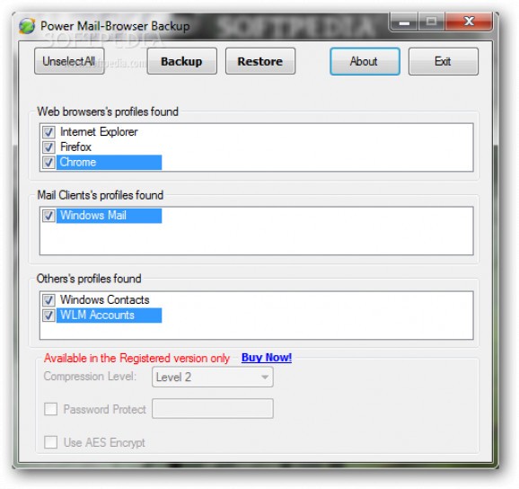 Power Mail-Browser Backup screenshot