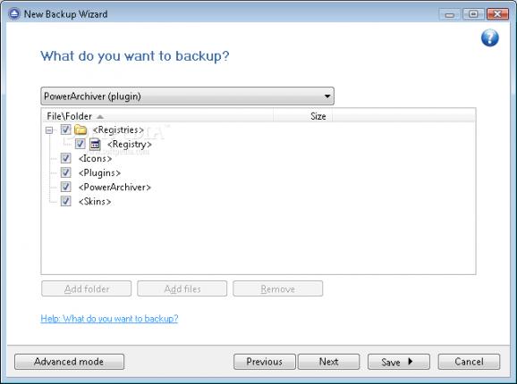 PowerArchiver Backup4all Plugin screenshot