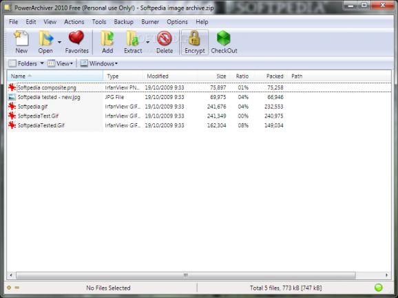 PowerArchiver 2010 Free screenshot