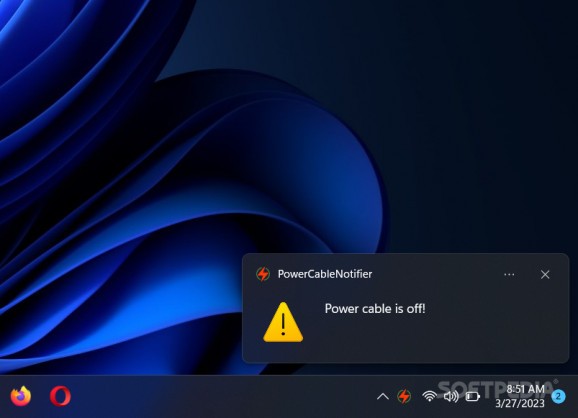 PowerCableNotifier screenshot