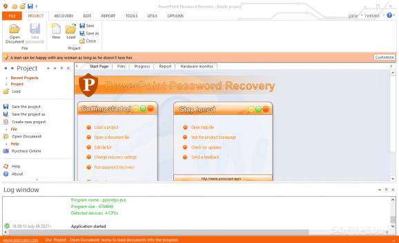 PowerPoint Password Recovery screenshot
