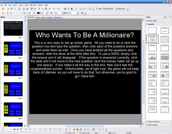 Powerpoint Millionaire screenshot