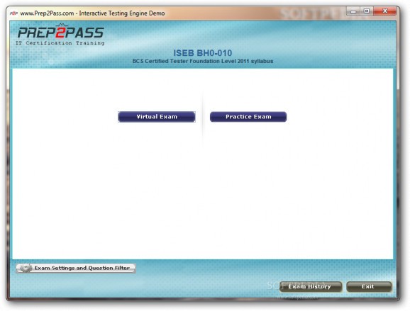 Prep2Pass BH0-010 Practice Testing Engine screenshot