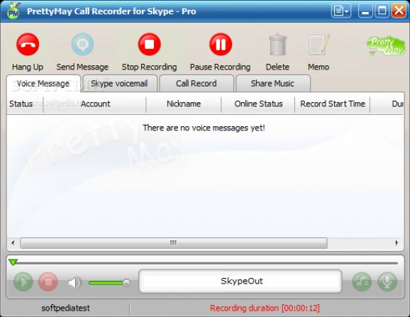 PrettyMay Call Recorder for Skype Pro screenshot
