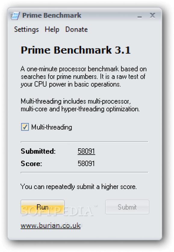 Prime Benchmark Portable screenshot