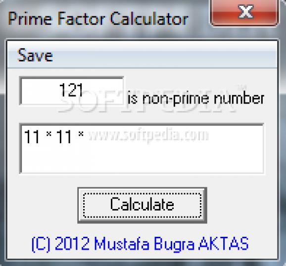 Prime Factor Calculator screenshot