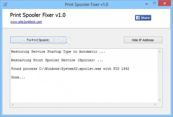 Print Spooler Fixer screenshot