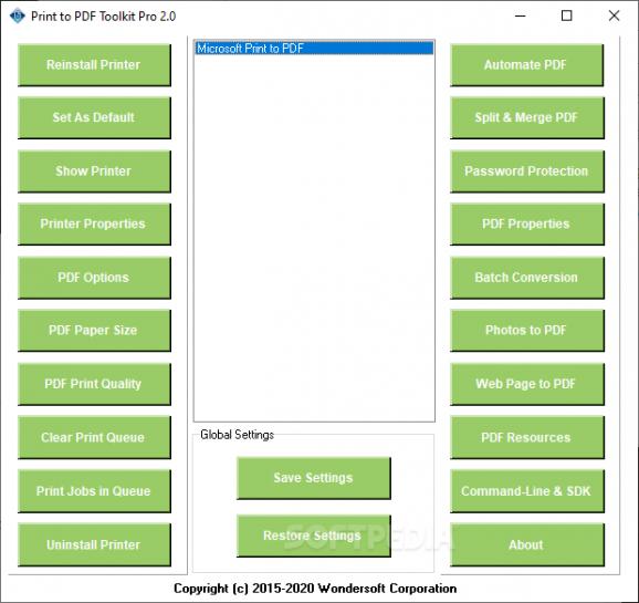 Print to PDF Toolkit Pro screenshot