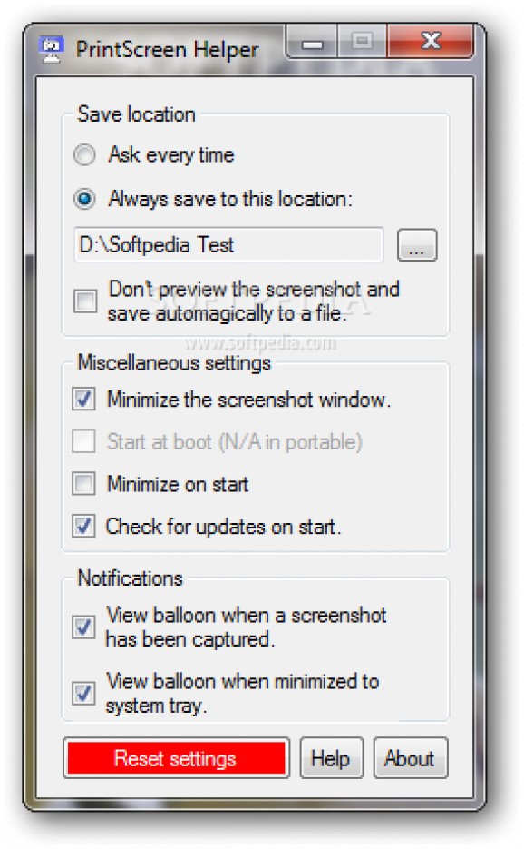 PrintScreen Helper Portable screenshot