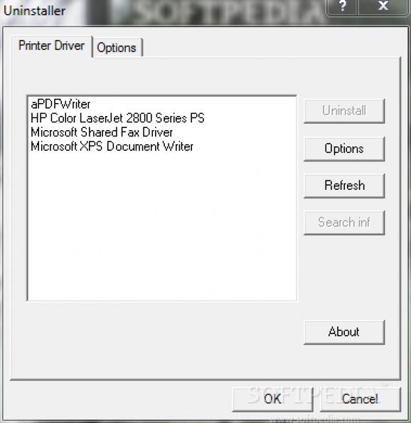 Printer Driver Uninstall Tool screenshot