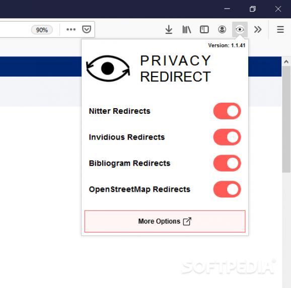 Privacy Redirect for Firefox screenshot
