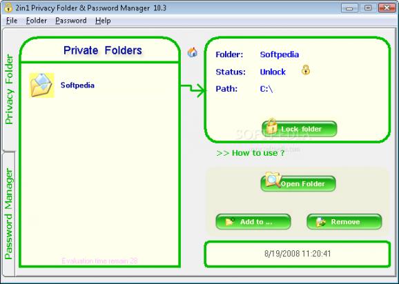 2in1 Privacy Folder & Password Manager screenshot