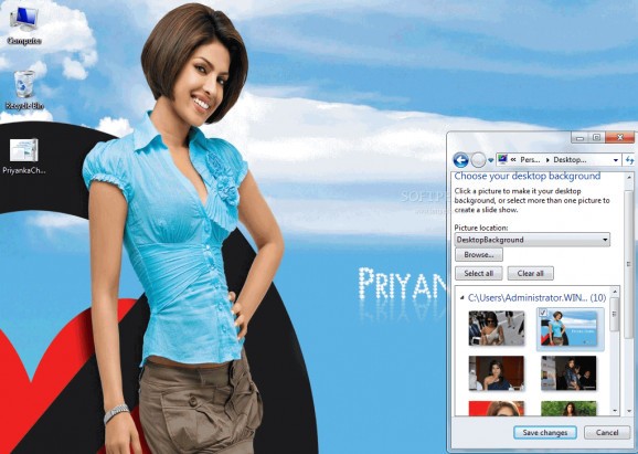 Priyanka Chopra Windows 7 Theme screenshot
