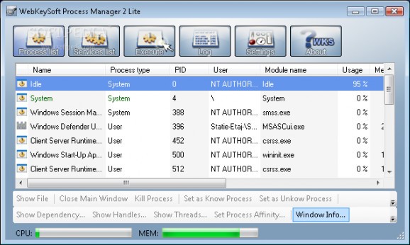 Process Manager Lite screenshot