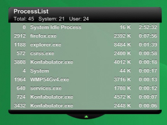 ProcessList screenshot