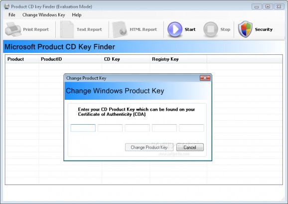 Product CD Key Finder screenshot