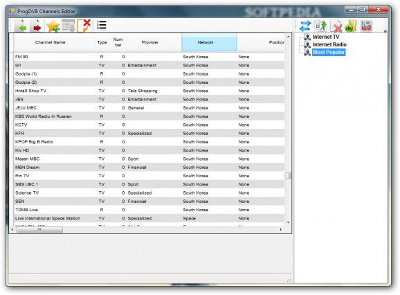 ProgDVB Channels Editor screenshot