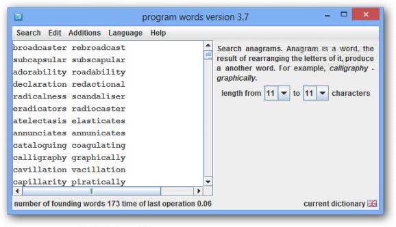 Program Words screenshot