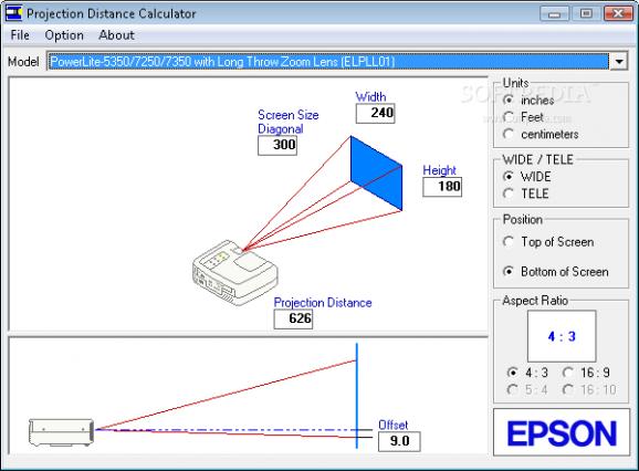 Projection Distance Calculator screenshot