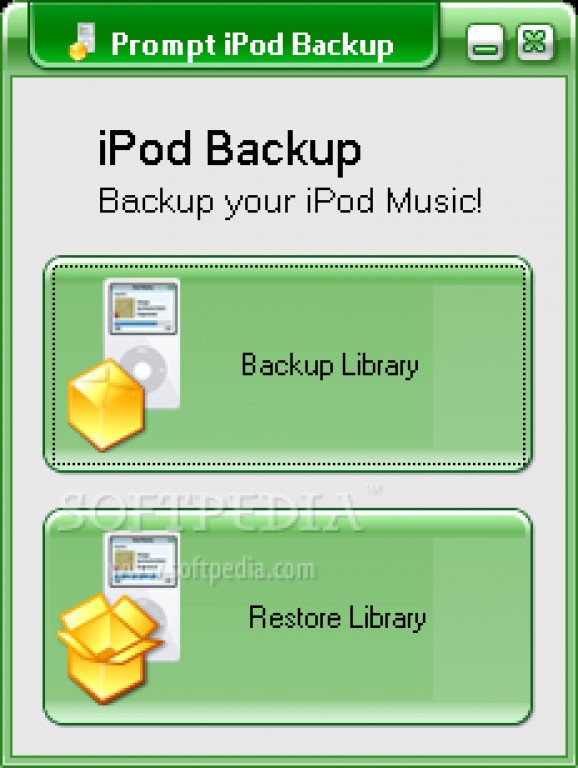 Prompt iPod Backup screenshot