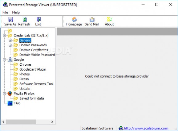 Protected Storage Viewer screenshot