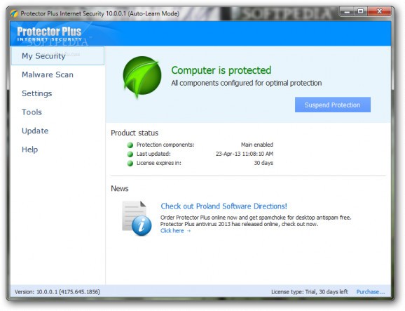 Protector Plus Internet Security screenshot