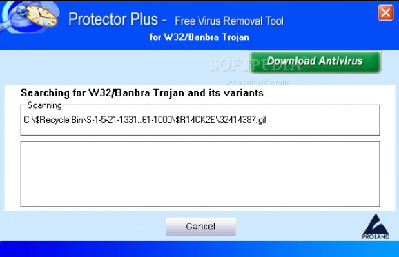 Protector Plus for W32/Banbra Trojan screenshot